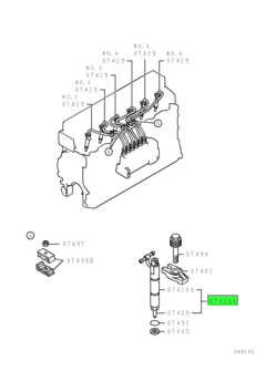 NOZZLE & HOLDER ASSY,FUEL INJECTION 1