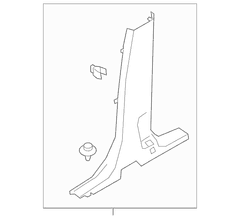 Door Pillar Post Trim Set Panel - Left