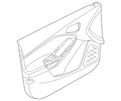 Door Interior Trim Panel - Left, Front