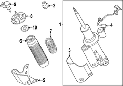 Suspension Shock Absorber - Right, Rear