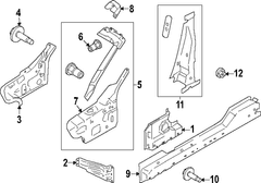 Body A-Pillar Reinforcement COUPE (CONVERTIBLE, Coupe)