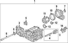 Drive Motor Axle housing - Rear, Center