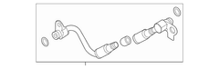 Turbocharger Coolant Line Water Tube - Outlet 2.3L