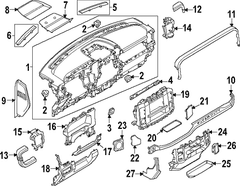 Dashboard Air Vent Trim Cover - Left