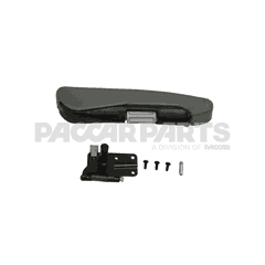 ARMREST-RH STOWABLE SYN LTHR GRAY