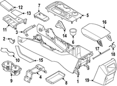 Automatic Transmission Shift Cover Plate Console Panel (AT)