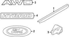 Tailgate Emblem <br>Decorative used on the Applique panel Decal Name Plate NamePlate OrNament