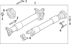 Drive Shaft - Front, Rear 5.0L (6-MT, MT)