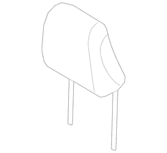 Cover And Pad Headrest <br>Headrest part of the Seat