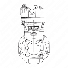 Air Compressor Assembly - S60, 14L, DDEC IV