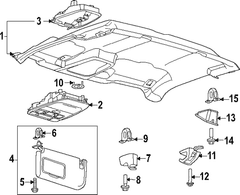 Sun Visor - Left, Driver