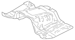 Tunnel Insulator A component that insulates or isolates the Floor Pan from another its mounting surface - Front
