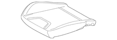 Seat Cushion Foam Pad - Right, Front