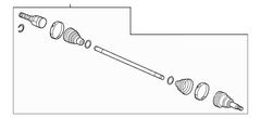 Shaft - Right, Rear 2.5L