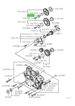 SHAFT,CAM IDLER 2ND GEAR 1