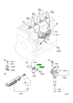 CLAMP,FUEL INJECTION TUBE 1