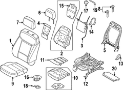 Roll Type Headrest Cover - Left, Right, Front
