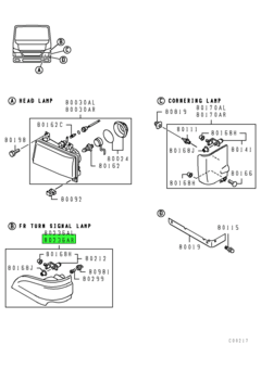 MK580842 | Genuine Mitsubishi FUSO® Front Right Hand Turn Signal Lamp  Assembly