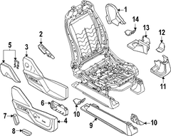 Seat Track Cover <br>Cover for the Insulator Shield Side COVERS and Switch
