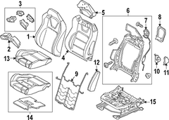 Seat Belt Guide <br>Guide for Extender Arm Bezel Loop Strap RECARO - Front, Driver