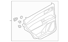 Panel Door Trim - Left, Front, Lower (Platinum)