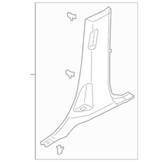 Door Pillar Post Trim Set Panel - Left