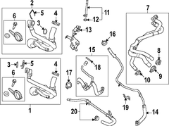 Radiator Coolant Hose Return <br>Flexible that is part of the engine Cooling system 7.3 LITER - Lower