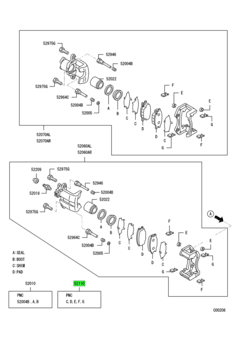 PAD KIT,RR BRAKE 3