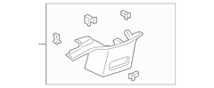 Body D-Pillar Trim Panel Side Corner - Left, Rear 22 Radio Speakers