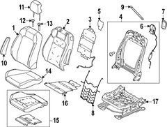 Cloth Headrest Cover Pad <br>Headrest part of the Seat and guide (COUPE)