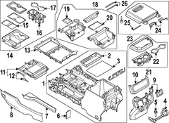 Console Mat Instrument Panel Shelf Rubber