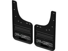 F-150 Lightning 2022-2024 Gatorback Rear Pair Splash Guards with F-150 on Black Surround