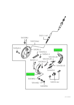 SHOE,A/T PARKING BRAKE DRUM 1