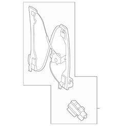 Liftgate Window Regulator Sliding - Left, Rear