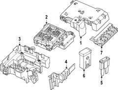 Bracket Fuse box Cover Side <br>Cover or lid for the (Fuses)