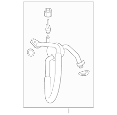 AIR CONDITIONING (A/C) Refrigerant Suction Hose Tube - Center 3.3L