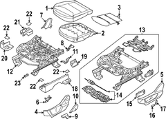 Cover Seat Cushion - Left, Front
