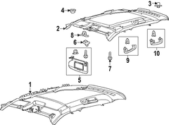 Interior Grab Bar Assist Handle - Right, Rear