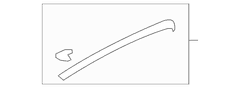 Door Trim Molding Panel Applique - Left, Front