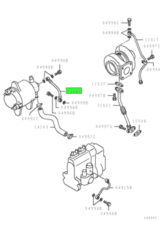 HOSE,ALTERNATOR VACUUM PUMP OIL FEED 1