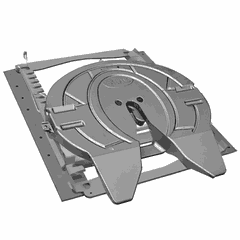 Fifth Wheel - Integrated Low-Weight Slider, 24 in, 10 in, Electronic Lock Indicator, Auto