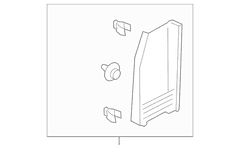 Door Pillar Post Trim Set - Right, Back