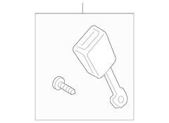 Seat Belt Receptacle - Rear, Center