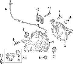 Carrier Vent <br>Differential Hose valve Differential cover Tube - Rear