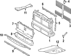 Radiator Support Panel Reinforcement Floor Sidemember - Right, Front