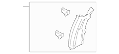 Door Pillar Post Trim Set Body Side Panel - Right, Inner