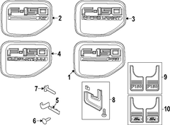 Fender Emblem Name Plate - Right, Center (BEV, Pro)