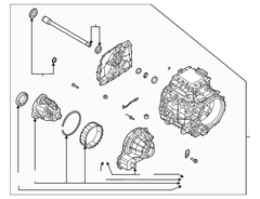Axle housing Device connecting Drive Shaft to Shafts that allows for varied speeds of wheel rotation - Center