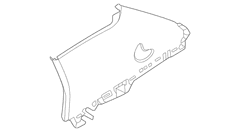 Interior Quarter Panel Trim C Pillar - Right