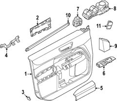 Panel Door Trim - Left, Front, Lower (LARIAT)